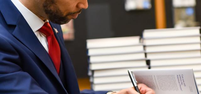 Jason Howell at his book signing at Barnes & Noble Tysons Corner in November 2019